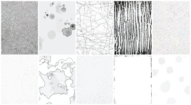 Abstract Black and White Texture Collection with Grunge Noise, Scratch Lines, Dust Overlay, Paper Grain, Distressed Background Set for Design, Vintage Effect, Overlay Template, Monochrome Texture Pack