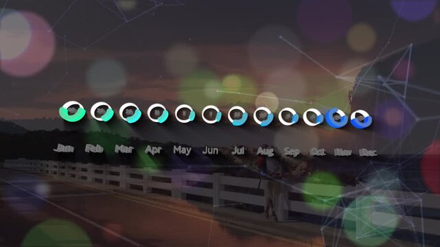 Animation of network of connections over basketball players