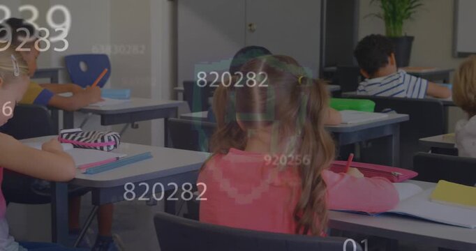 Animation of data processing over diverse schoolchildren learning
