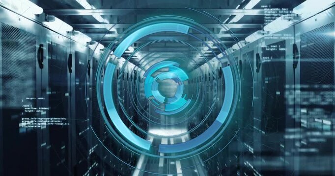 Animation of scope scanning and digital data processing over computer servers