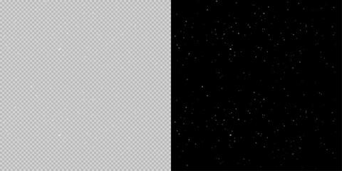 Vector magical snow. white snow png. Magic glow, light effect.New Year. Snow. Christmas background