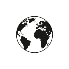 Fototapeta premium Black and white globe illustration.
