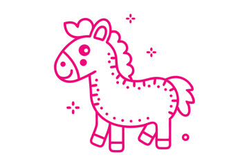 Naklejka premium Cheery fluffy white sheep, simple line art cartoon for printables