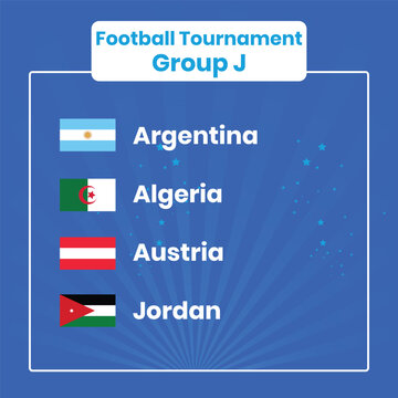 Tournament group j argentina algeria austria and jordan compete in football action