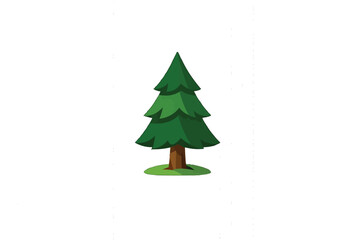 Obraz premium christmas tree on a white background
