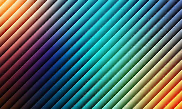 A vibrant spectrum of parallel diagonal lines creating a dynamic and colorful abstract pattern