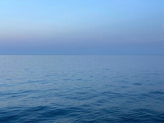 Fototapeta premium Open sea and blue sky.