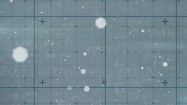 Animation of data processing and icons over white background