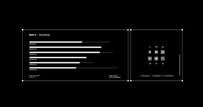 Data visualization showing fluctuating metrics