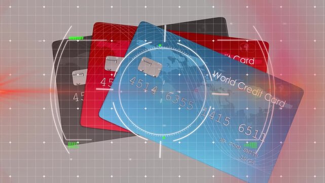 Animation of data processing and shapes over digital car on blue background