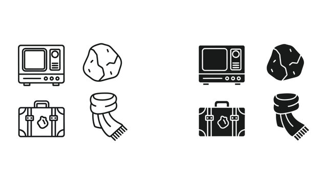 Contrast between modern electronics and ancient or broken items