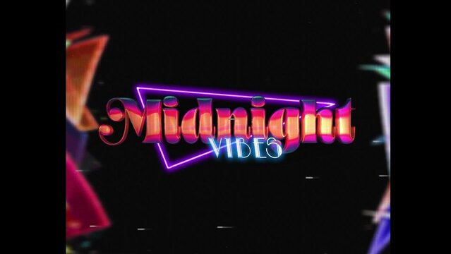 80s Retro Synthwave Neon Text Opener Intro 04 | Cyberpunk VHS Glitch Title Animation & Effects