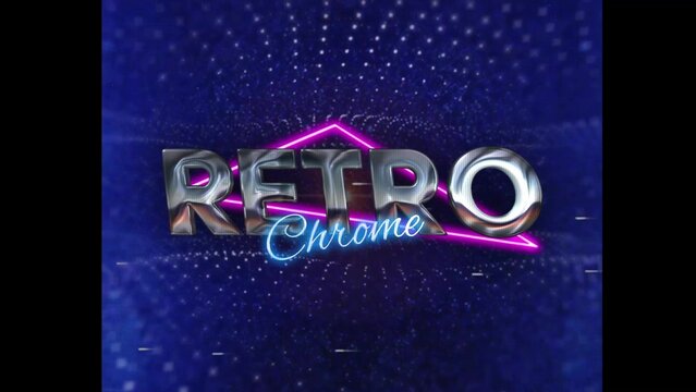 80s Retro Synthwave Neon Text Opener Intro 05 | Cyberpunk VHS Glitch Title Animation & Effects