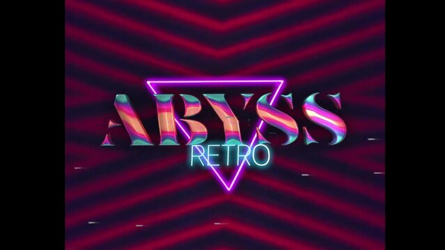 80s Retro Synthwave Neon Text Opener Intro 17 | Cyberpunk VHS Glitch Title Animation & Effects