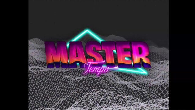 80s Retro Synthwave Neon Text Opener Intro 40 | Cyberpunk VHS Glitch Title Animation & Effects