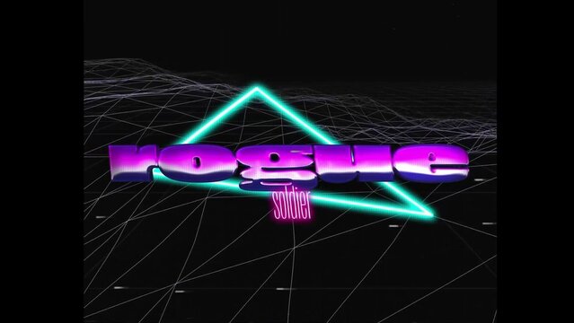 80s Retro Synthwave Neon Text Opener Intro 41 | Cyberpunk VHS Glitch Title Animation & Effects