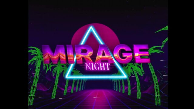 80s Retro Synthwave Neon Text Opener Intro 44 | Cyberpunk VHS Glitch Title Animation & Effects