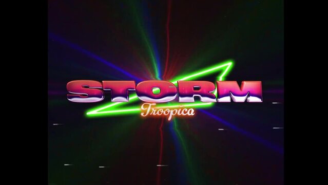 80s Retro Synthwave Neon Text Opener Intro 53 | Cyberpunk VHS Glitch Title Animation & Effects