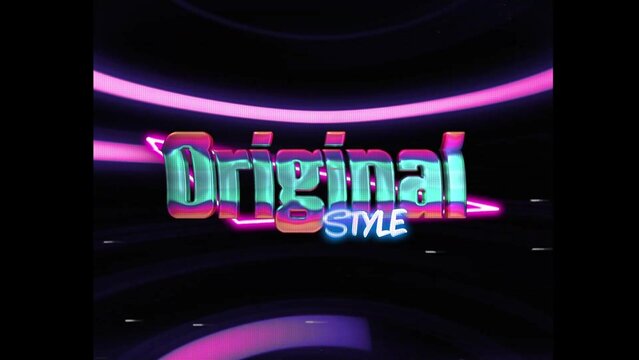 80s Retro Synthwave Neon Text Opener Intro 57 | Cyberpunk VHS Glitch Title Animation & Effects