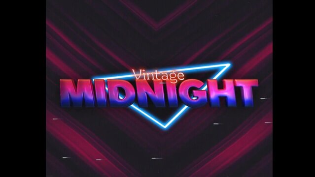80s Retro Synthwave Neon Text Opener Intro 82 | Cyberpunk VHS Glitch Title Animation & Effects
