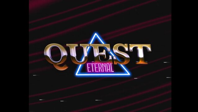 80s Retro Synthwave Neon Text Opener Intro 97 | Cyberpunk VHS Glitch Title Animation & Effects
