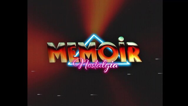 80s Retro Synthwave Neon Text Opener Intro 103 | Cyberpunk VHS Glitch Title Animation & Effects
