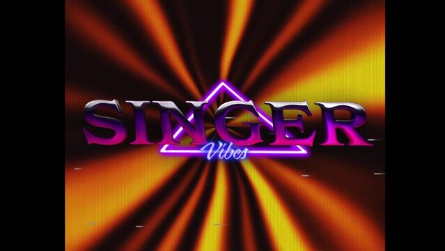 80s Retro Synthwave Neon Text Opener Intro 102 | Cyberpunk VHS Glitch Title Animation & Effects