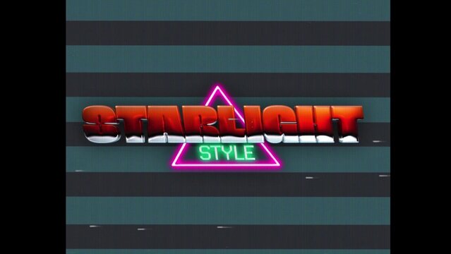 80s Retro Synthwave Neon Text Opener Intro 101 | Cyberpunk VHS Glitch Title Animation & Effects