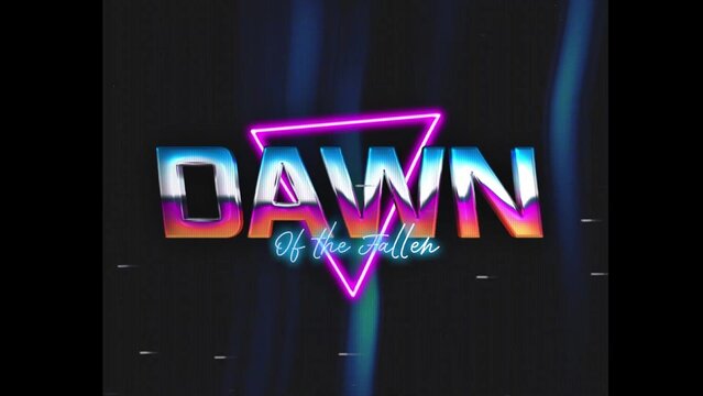80s Retro Synthwave Neon Text Opener Intro 123 | Cyberpunk VHS Glitch Title Animation & Effects
