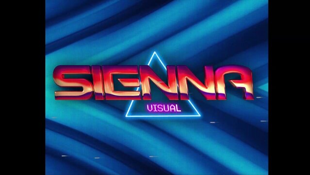 80s Retro Synthwave Neon Text Opener Intro 164 | Cyberpunk VHS Glitch Title Animation & Effects