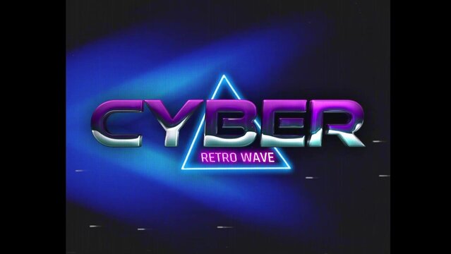 80s Retro Synthwave Neon Text Opener Intro 165 | Cyberpunk VHS Glitch Title Animation & Effects