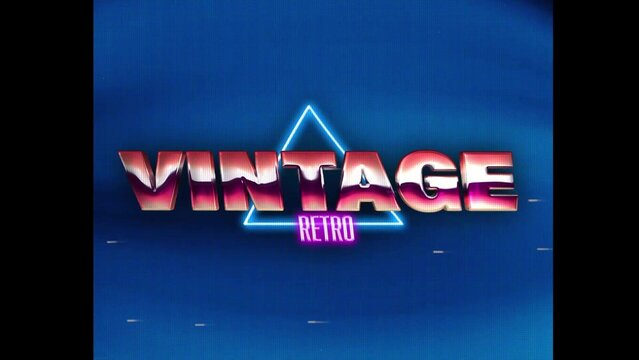 80s Retro Synthwave Neon Text Opener Intro 173 | Cyberpunk VHS Glitch Title Animation & Effects