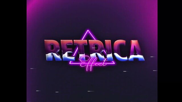 80s Retro Synthwave Neon Text Opener Intro 175 | Cyberpunk VHS Glitch Title Animation & Effects
