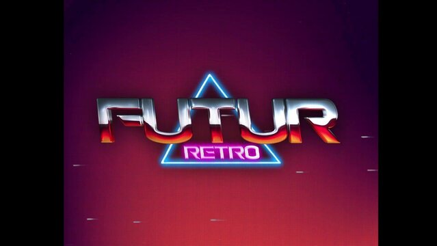 80s Retro Synthwave Neon Text Opener Intro 177 | Cyberpunk VHS Glitch Title Animation & Effects