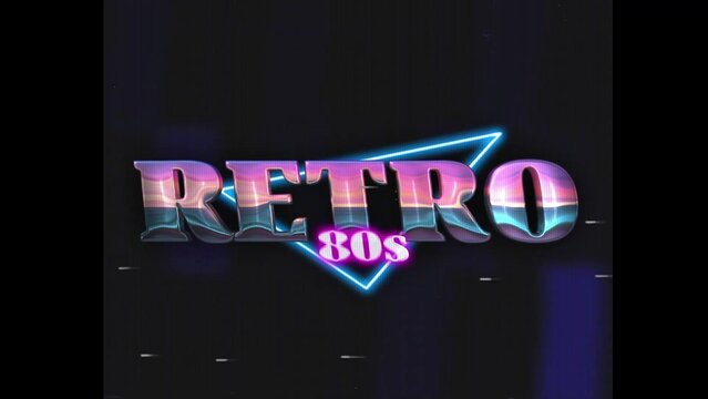 80s Retro Synthwave Neon Text Opener Intro 189 | Cyberpunk VHS Glitch Title Animation & Effects