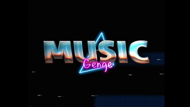 80s Retro Synthwave Neon Text Opener Intro 188 | Cyberpunk VHS Glitch Title Animation & Effects
