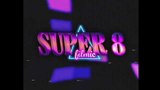 80s Retro Synthwave Neon Text Opener Intro 194 | Cyberpunk VHS Glitch Title Animation & Effects