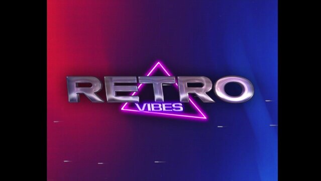 80s Retro Synthwave Neon Text Opener Intro 226 | Cyberpunk VHS Glitch Title Animation & Effects