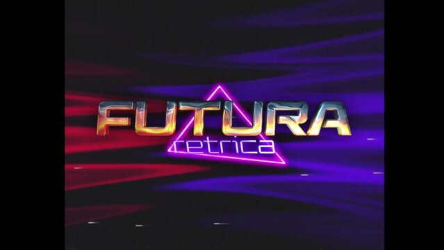 80s Retro Synthwave Neon Text Opener Intro 221 | Cyberpunk VHS Glitch Title Animation & Effects