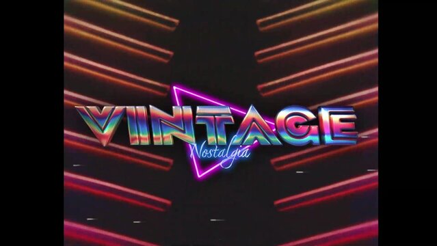 80s Retro Synthwave Neon Text Opener Intro 244 | Cyberpunk VHS Glitch Title Animation & Effects