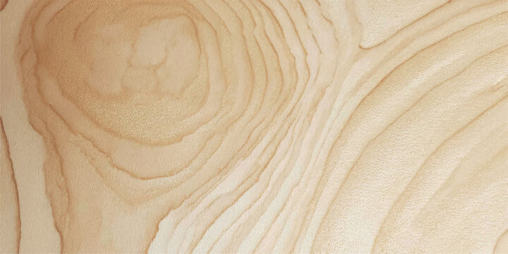 A natural brown wooden plank surface features a detailed grain pattern and rough timber texture, showcasing the macro material design of an old hardwood tree board