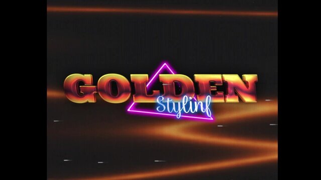 80s Retro Synthwave Neon Text Intro Opener 232 | Cyberpunk VHS Glitch Title Animation & Effects