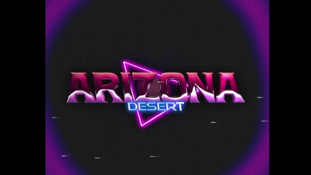 80s Retro Synthwave Neon Text Intro Opener 242 | Cyberpunk VHS Glitch Title Animation & Effects