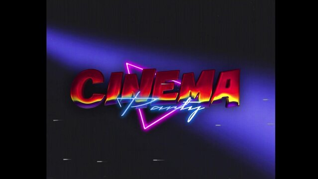 80s Retro Synthwave Neon Text Intro Opener 248 | Cyberpunk VHS Glitch Title Animation & Effects