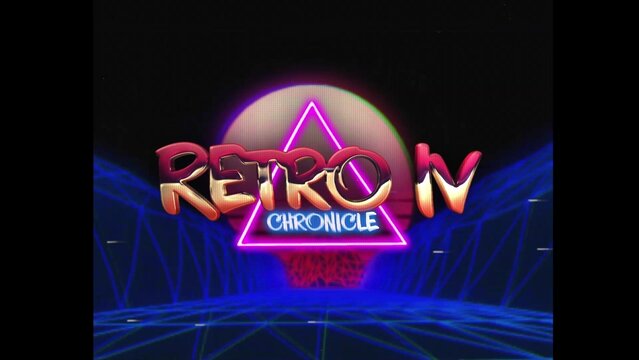 80s Retro Synthwave Neon Text Intro Opener 35 | Cyberpunk VHS Glitch Title Animation & Effects
