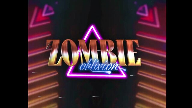 80s Retro Synthwave Neon Text Intro Opener 61 | Cyberpunk VHS Glitch Title Animation & Effects
