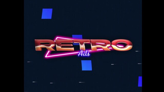 80s Retro Synthwave Neon Text Intro Opener 74 | Cyberpunk VHS Glitch Title Animation & Effects