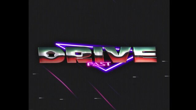 80s Retro Synthwave Neon Text Intro Opener 87 | Cyberpunk VHS Glitch Title Animation & Effects
