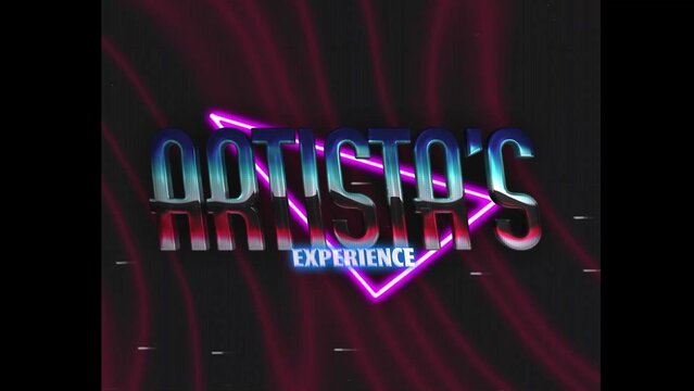80s Retro Synthwave Neon Text Intro Opener 98 | Cyberpunk VHS Glitch Title Animation & Effects