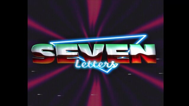 80s Retro Synthwave Neon Text Intro Opener 105 | Cyberpunk VHS Glitch Title Animation & Effects